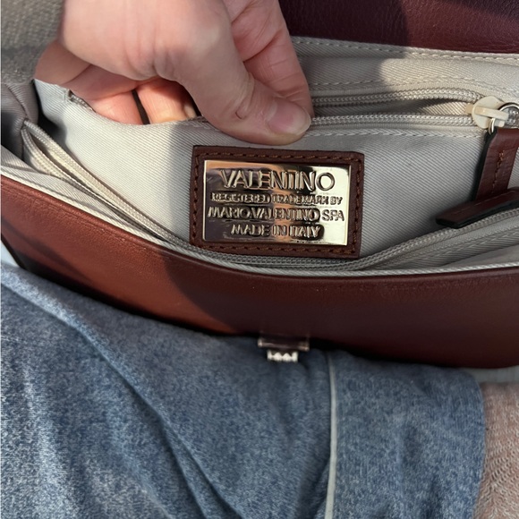 Valentino by Mario Valentino Quilted Leather Chain Shoulder Bag – Burgundy Wine - Picture 14 of 16